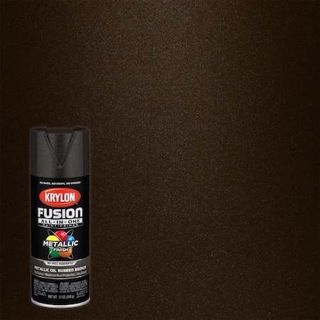 Short Cuts Krylon Fusion All-In-One Metallic Oil Rubbed Bronze Paint+Primer Spray Paint 12 oz K02771007